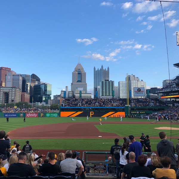 The view from PNC Park is enjoyable on a summer night!