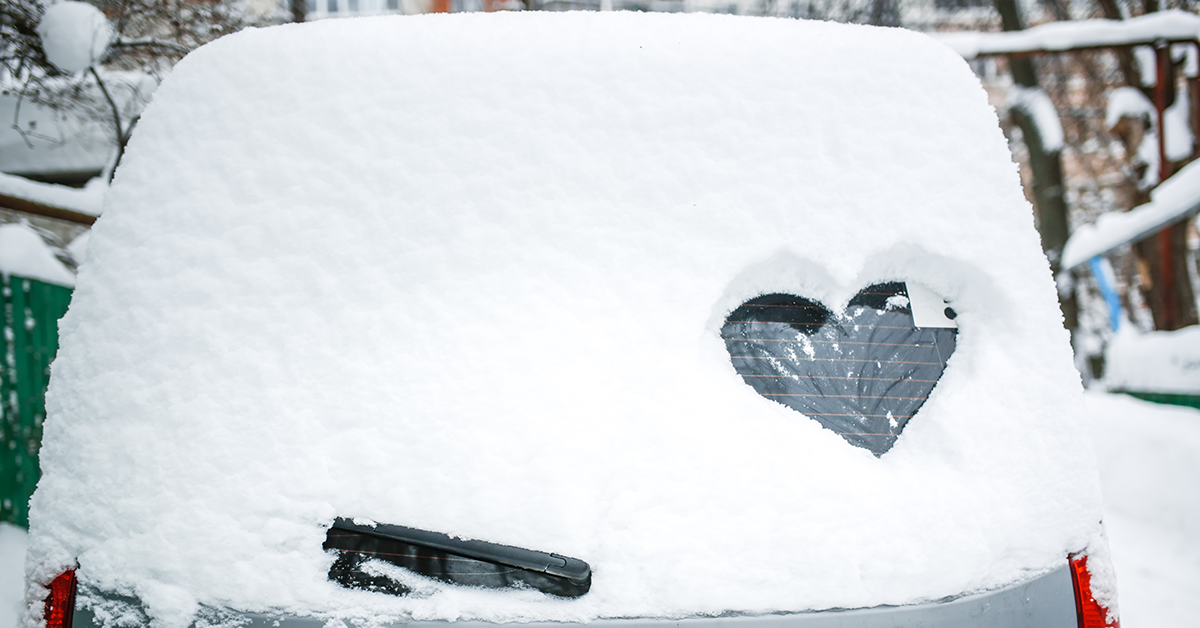 Car with snow on it