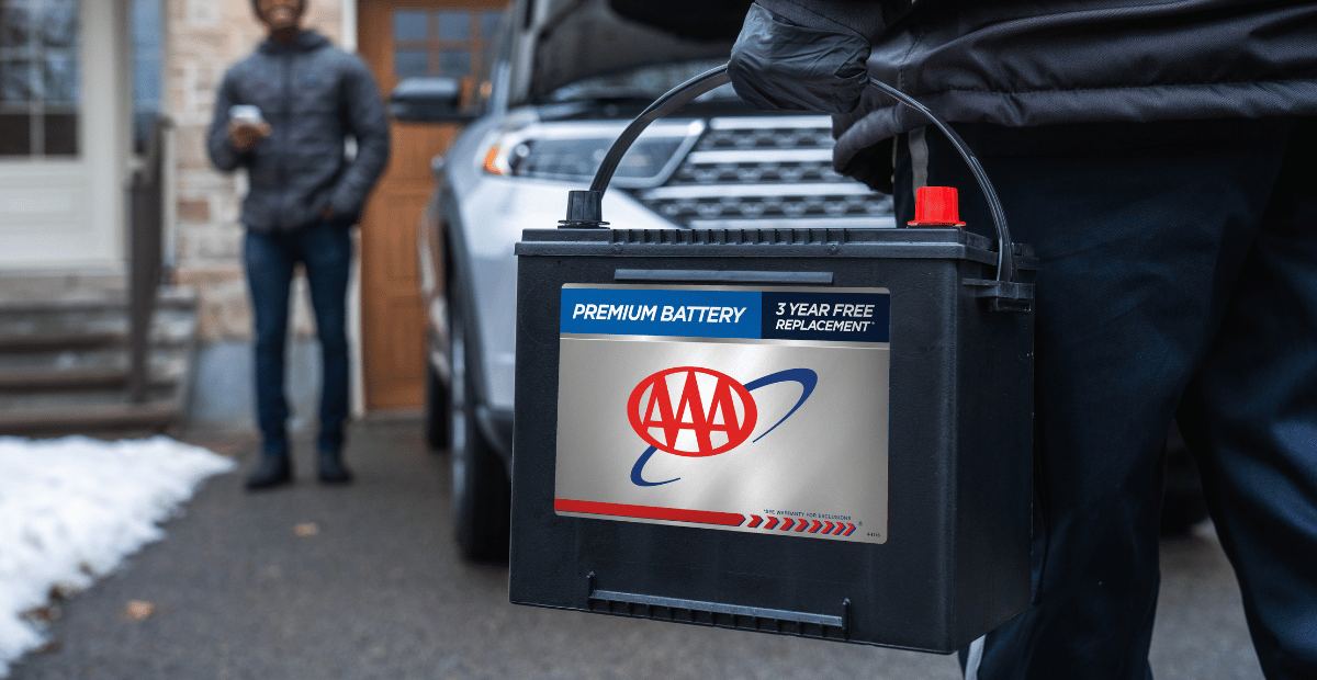 A close up of the AAA Premium Battery