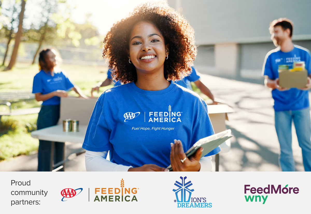 volunteer worker at a feeding america event