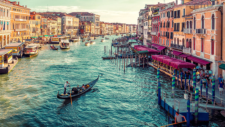 A water canal in Venice Italy