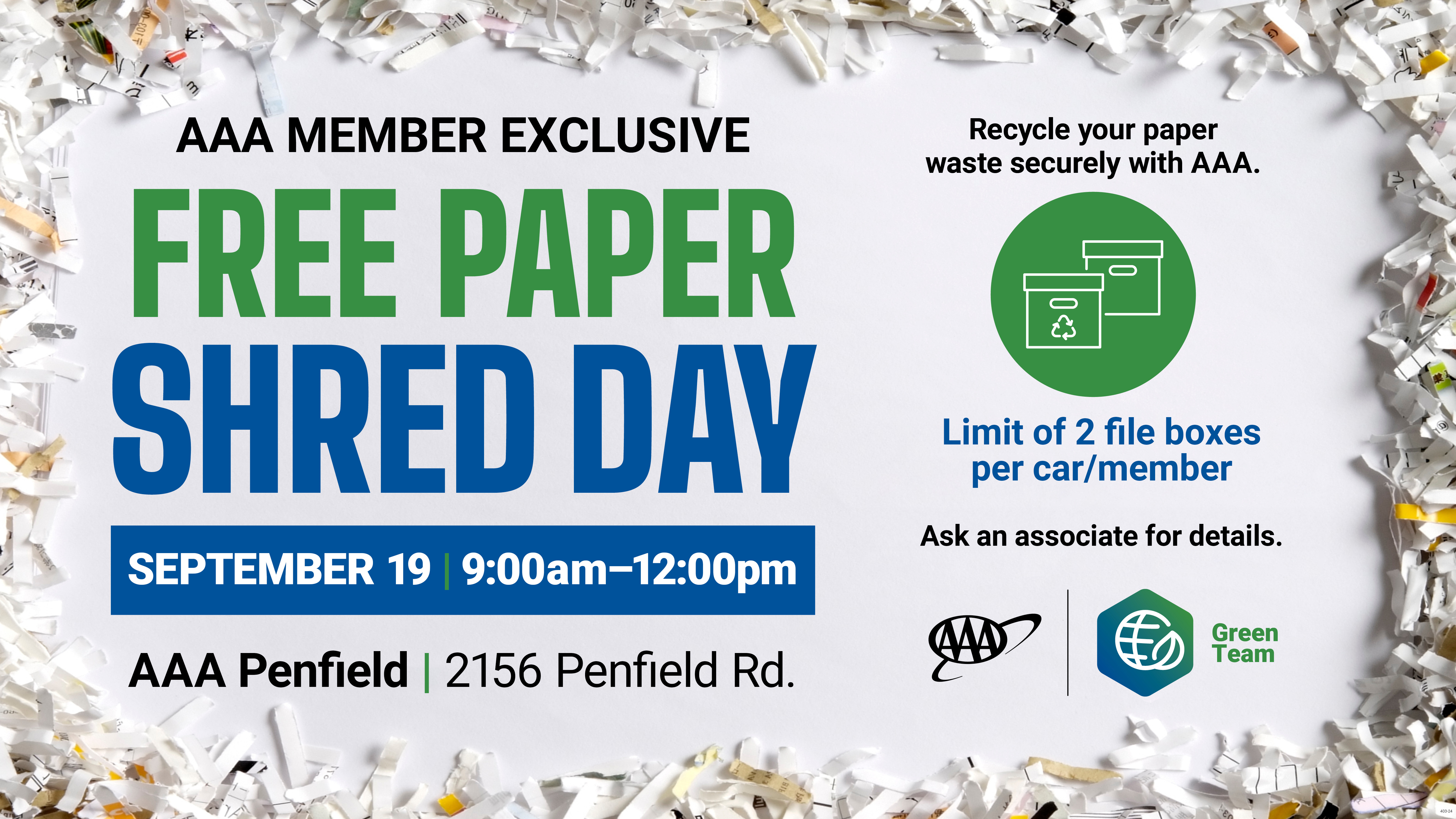 image flyer for free paper shred day 