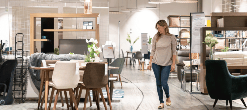 Woman Furniture Shopping