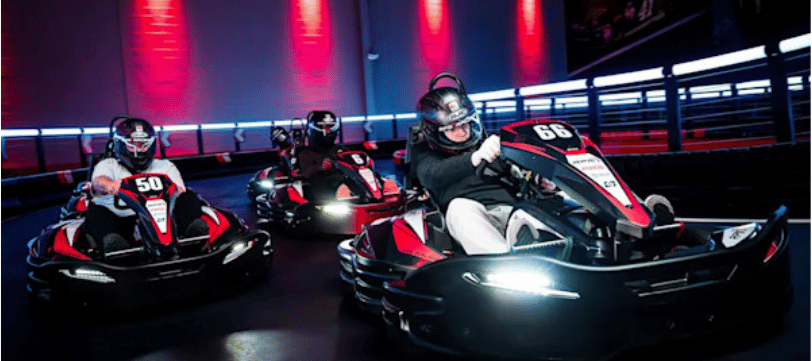 Go karts racing
